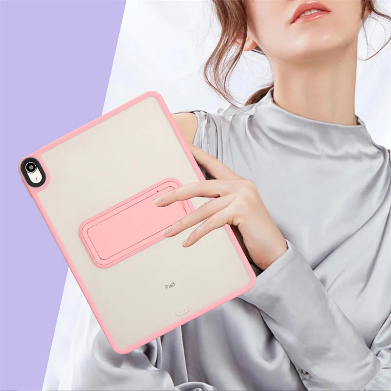PC + TPU Stand Case for iPad — Mini 4/5/6/7, Air 4/5/11", Pro 11"/12.9"/13" M4