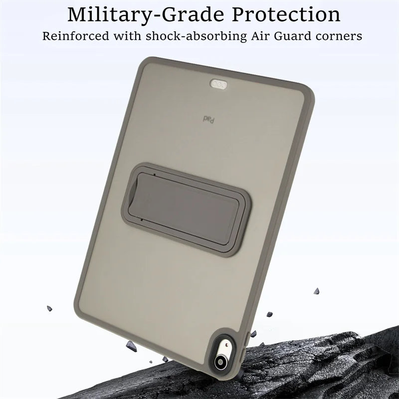 PC + TPU Stand Case for iPad — Mini 4/5/6/7, Air 4/5/11", Pro 11"/12.9"/13" M4