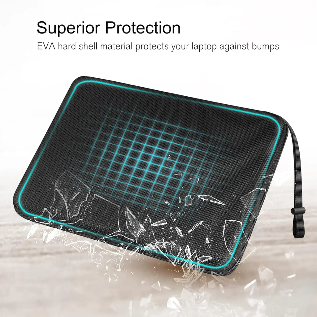 Hard EVA Laptop Sleeve Case — 13" / 15.6" / 16" Shockproof Carrying Bag