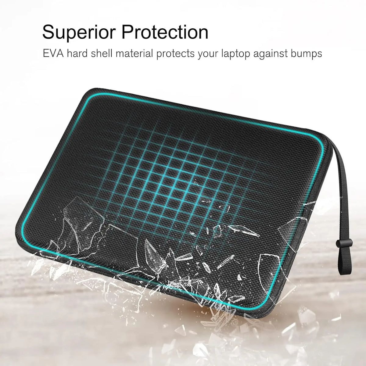 Hard EVA Laptop Sleeve Case — 13" / 15.6" / 16" Shockproof Carrying Bag