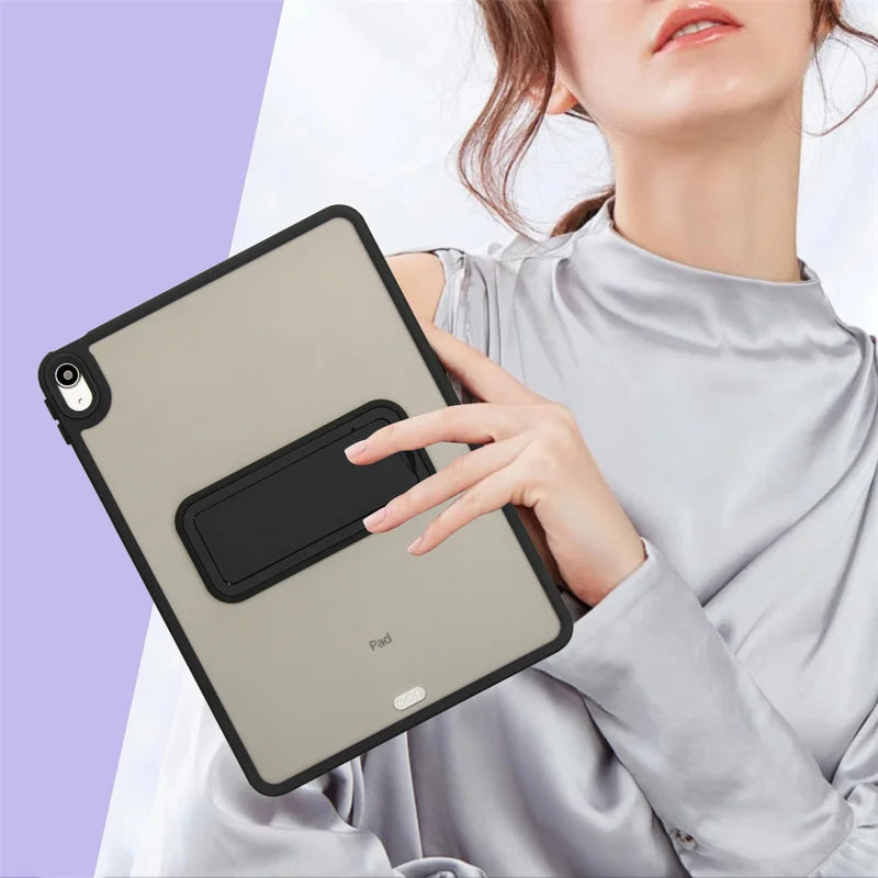 PC + TPU Stand Case for iPad — Mini 4/5/6/7, Air 4/5/11", Pro 11"/12.9"/13" M4