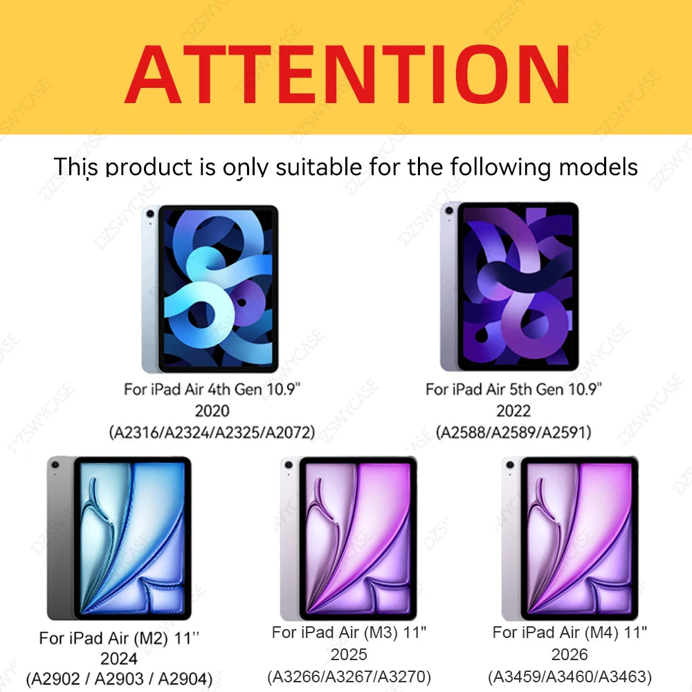 Smart Case for iPad Air 11" M4/M3/M2 — Trifold Stand with Pencil Holder