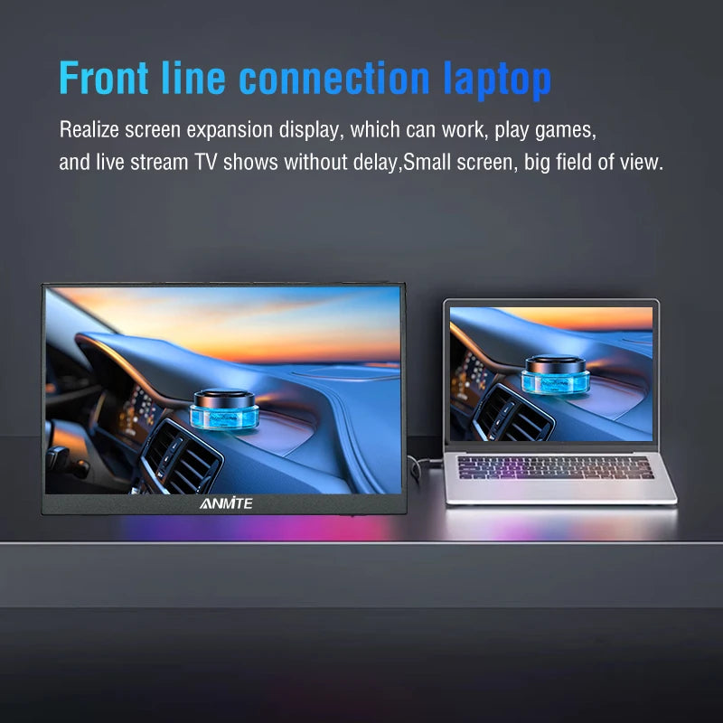 Anmite 16-inch Portable Monitor 1080p HDR Touch