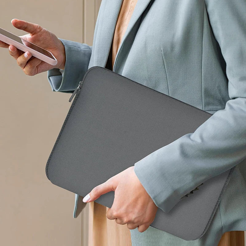 Laptop Bag for MacBook, Xiaomi, Dell, Lenovo — 13" to 15.6" Cotton Sleeve