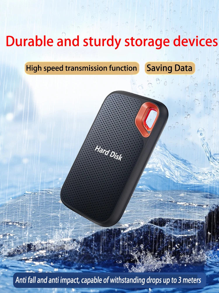 قرص تخزين خارجي محمول SSD — منفذ USB 3.1 للابتوب والكمبيوتر والجوال