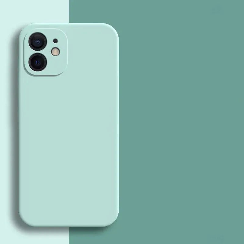 Candy Color Silicone Soft Case for iPhone 11–16 Series & iPhone Air — Shockproof Camera Protection