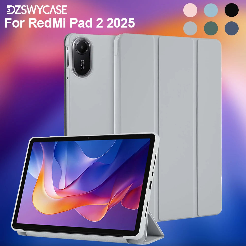 Silicone Case for Redmi Pad 2 2025 11" — Lightweight Stand & Auto Sleep/Wake