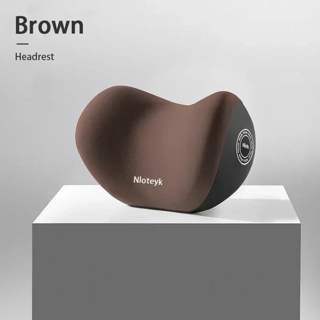 Memory Foam Car Headrest & Lumbar Support Set — Ergonomic Neck & Back Cushion for All Car Seats