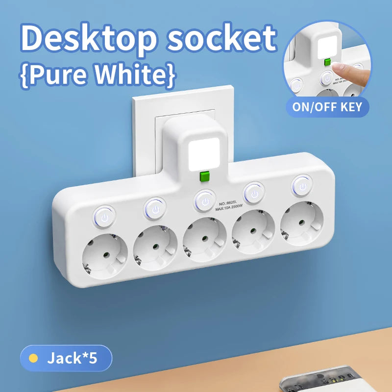 Multi-Socket Power Strip with USB-C Fast Charging (2M Cord)