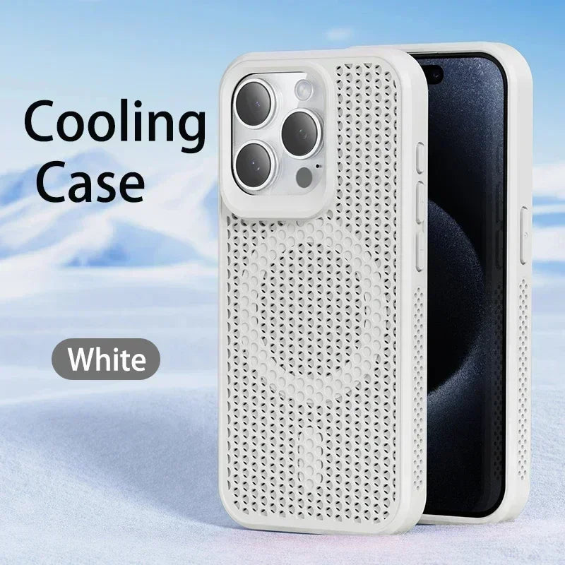 Cooling Heat Dissipation MagSafe Case for iPhone 15 & 17 Series — Magnetic Thermal Protection Cover