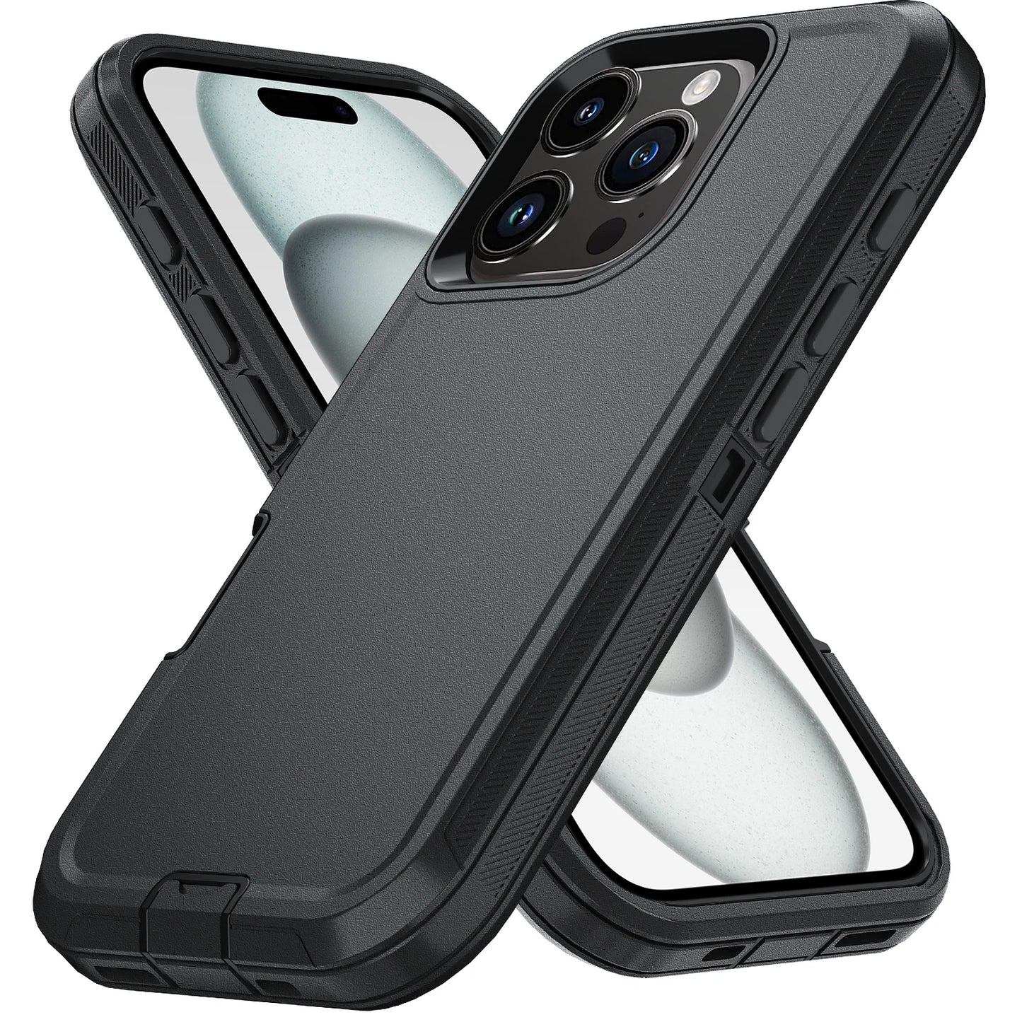 Armor Shockproof Defender Case for iPhone 7–16 Series & SE — Hard PC+TPU Military Protection