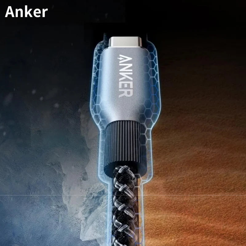 Anker Prime USB C to USB C Cable, 240W 3ft 6ft Fast Charging USB C Cable, Upcycled-Braided Nylon With 100-Year Bend Durability