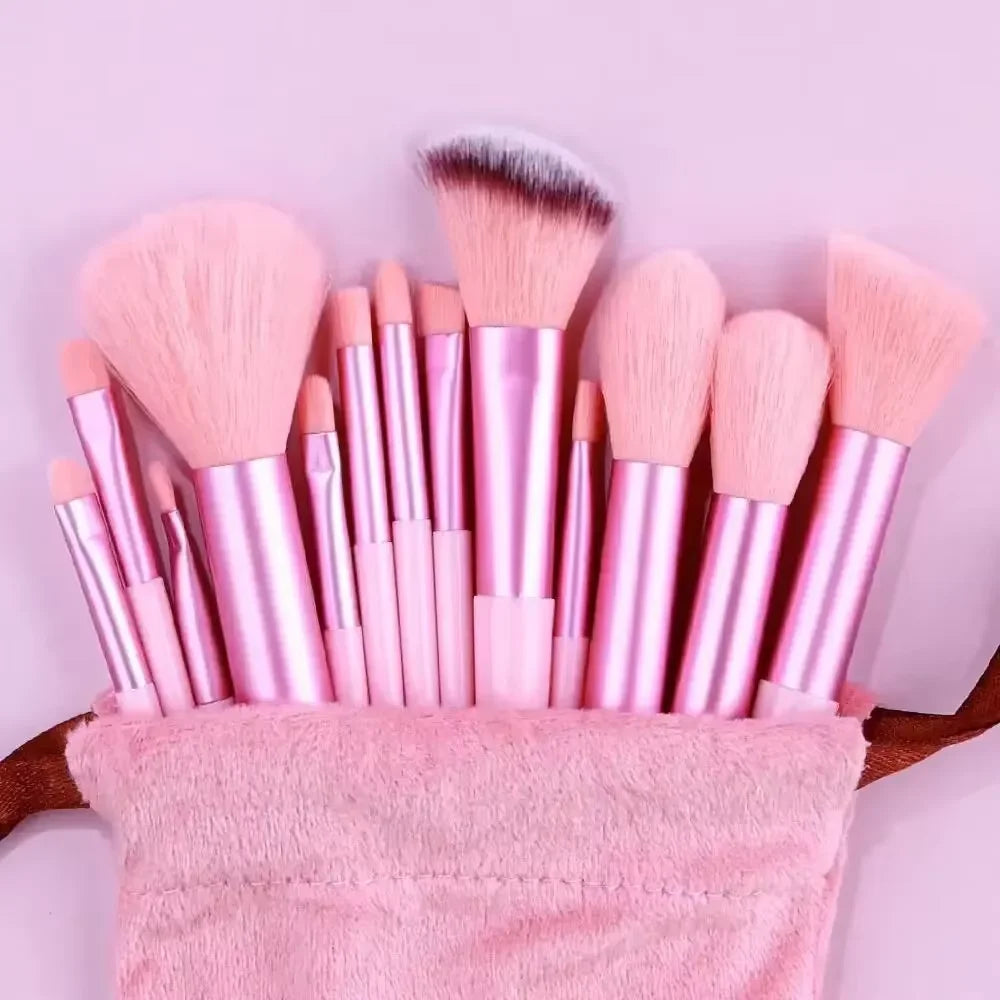 Makeup Brush Set with Bag — 5 to 14 Pieces Professional Foundation, Contour & Blending Brushes
