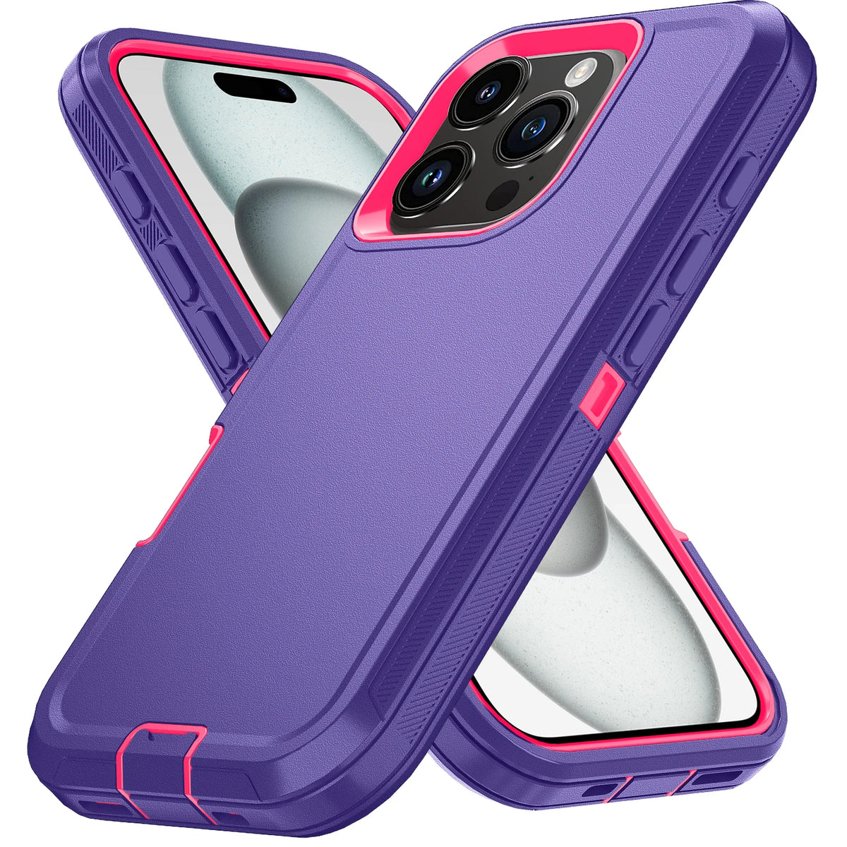 Armor Shockproof Defender Case for iPhone 7–16 Series & SE — Hard PC+TPU Military Protection