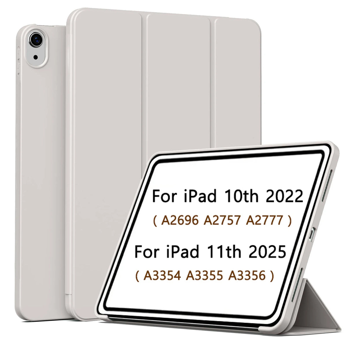 Magnetic Trifold Case for iPad A16 11th Gen 2025 & iPad 10th Gen 2022 — Slim Stand Cover