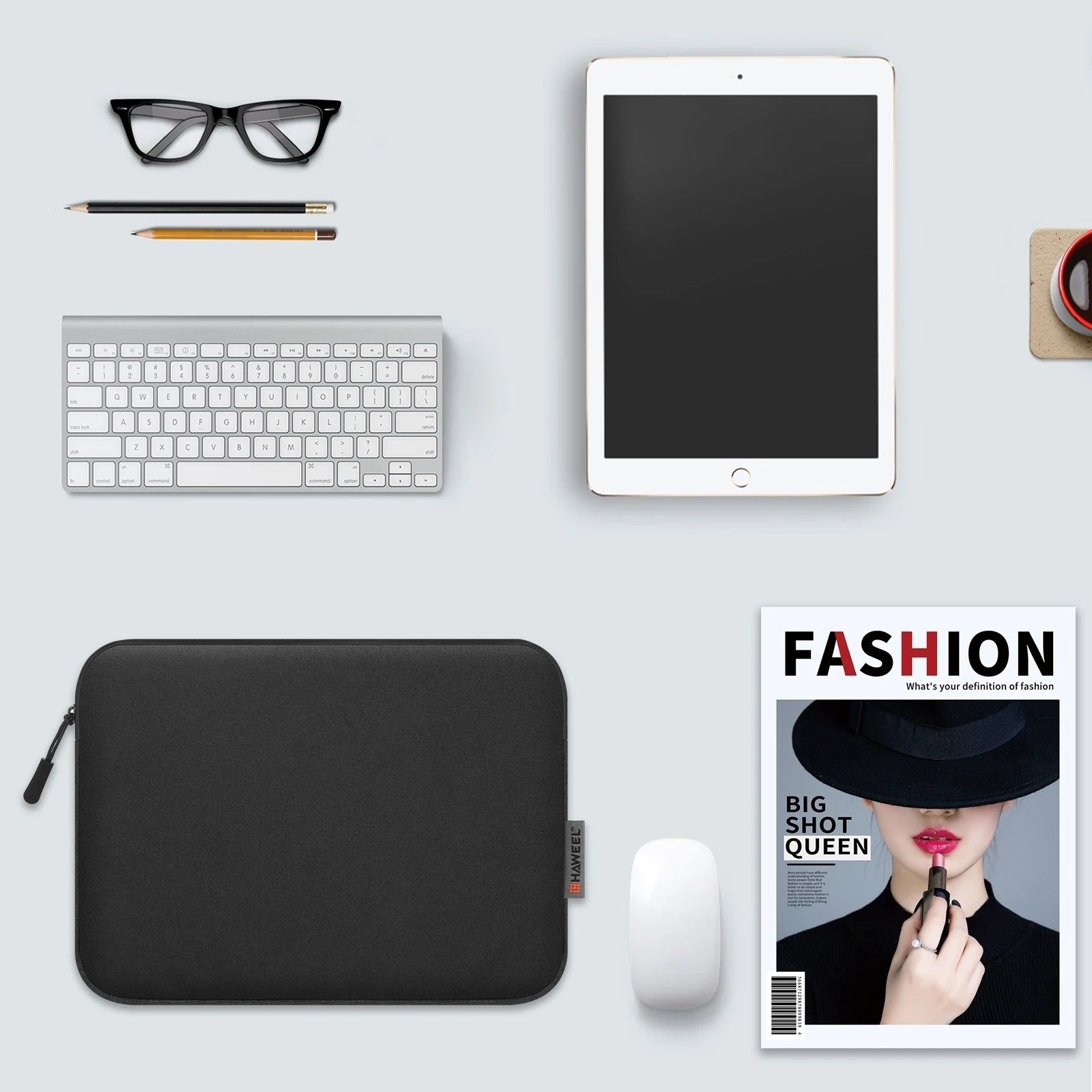 HAWEEL 11" Tablet Sleeve Case — Zipper Briefcase Bag for 9.7"–11" Tablets & iPad