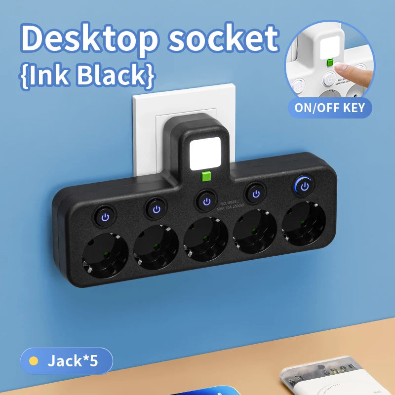 Multi-Socket Power Strip with USB-C Fast Charging (2M Cord)