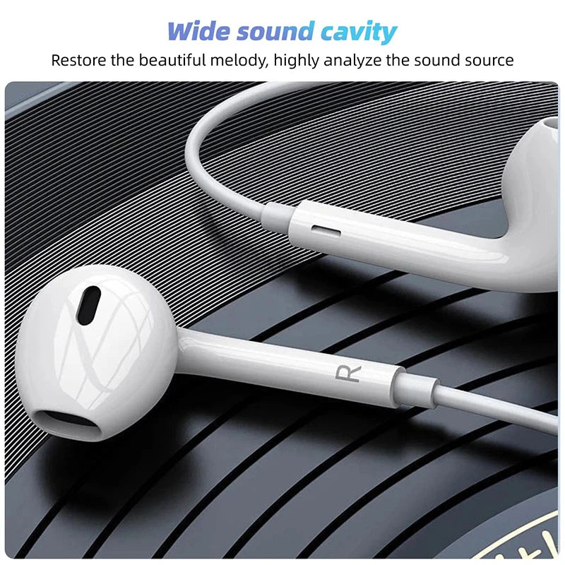 Wired Earbuds Headset — USB-C & 3.5mm Universal In-Ear with Microphone for Android & iPhone