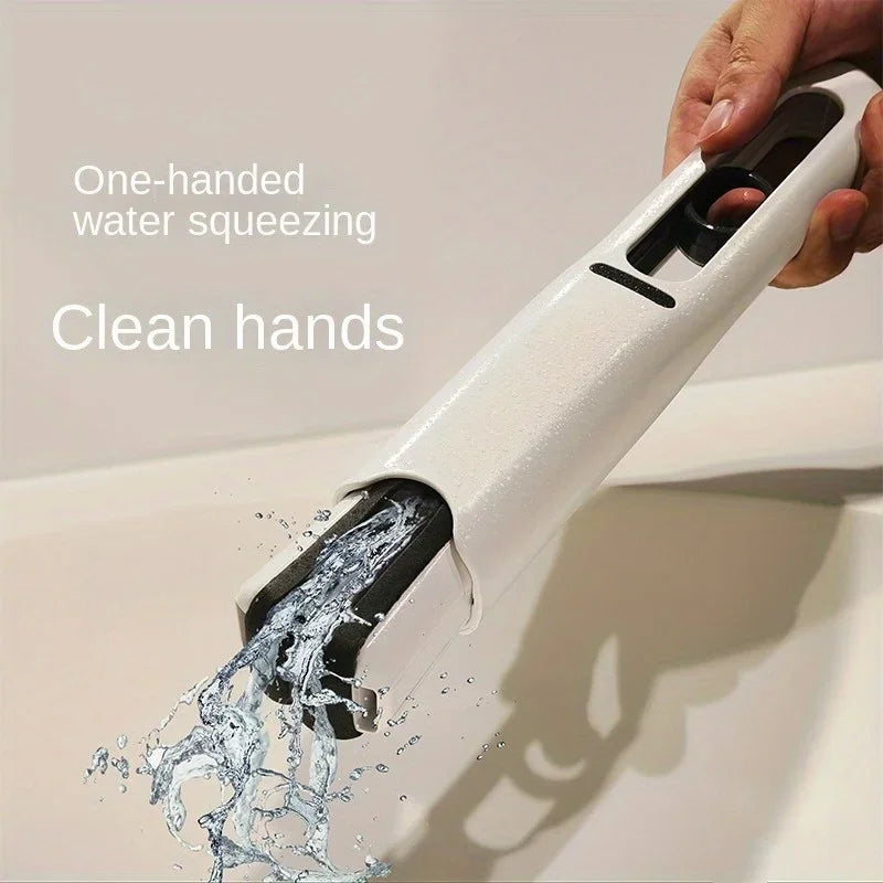 Self-Squeeze Folding Mini Mop — Portable Microfiber Floor Mop for Kitchen, Bathroom & Small Spaces