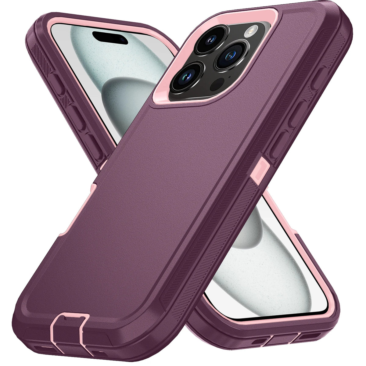 Armor Shockproof Defender Case for iPhone 7–16 Series & SE — Hard PC+TPU Military Protection