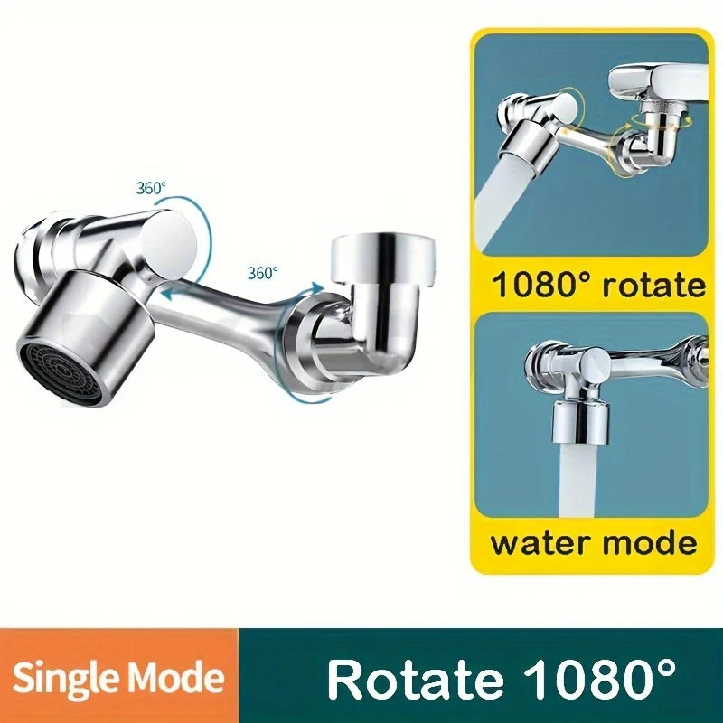 1080° Rotating Faucet Extender — Universal Splash-Proof Kitchen & Bathroom Tap Aerator