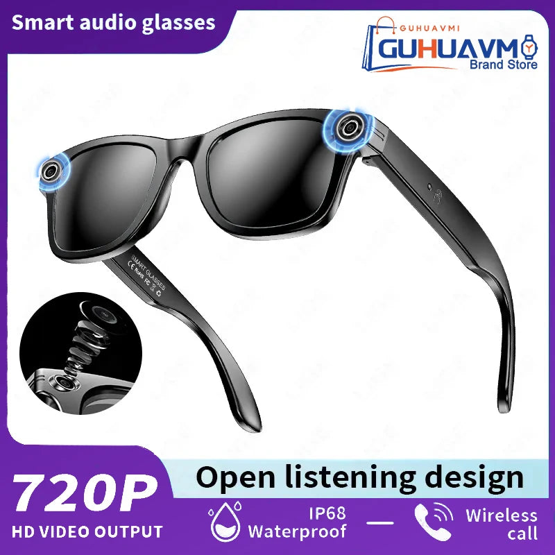 AI Smart Glasses with Camera, Real-Time Translation & Bluetooth Calls — Open-Ear Wearable Tech