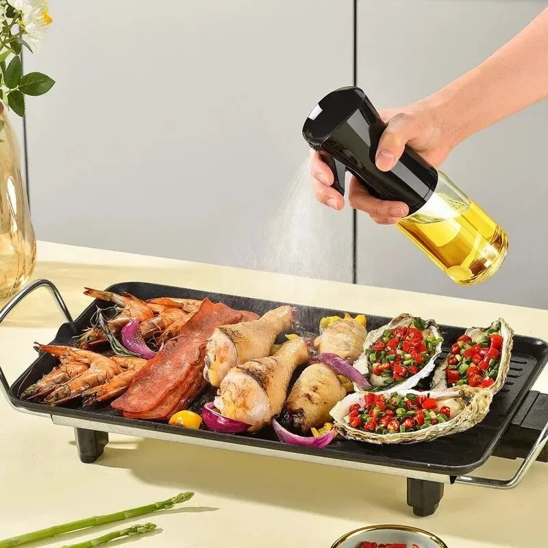 Kitchen Oil Spray Bottle for Cooking & Air Fryer — Refillable Mist Sprayer for Olive Oil & Sauces