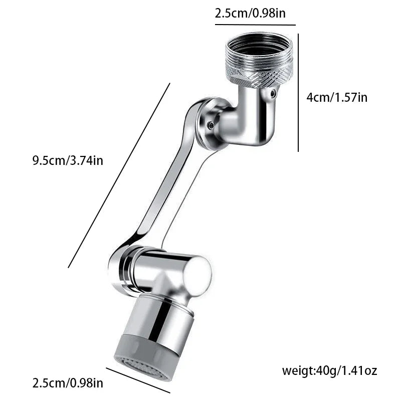 1080° Rotating Faucet Extender — Universal Splash-Proof Kitchen & Bathroom Tap Aerator