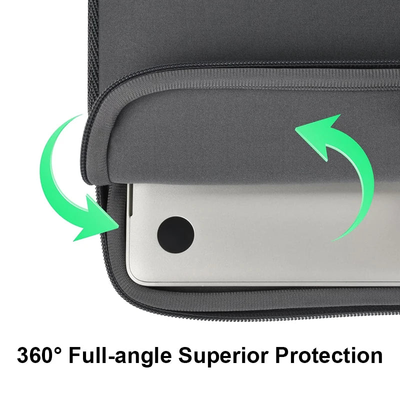 Laptop Bag for MacBook, Xiaomi, Dell, Lenovo — 13" to 15.6" Cotton Sleeve