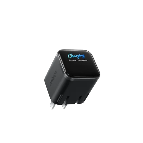 Anker 45W Nano Smart Type C Charger Fast Charging Foldable Plug Compact Screen Display for iPhone 17ProMax 16 Pro USB C Charger