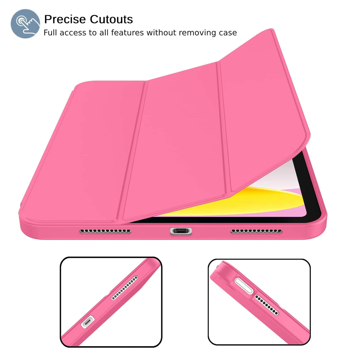 Magnetic Trifold Case for iPad A16 11th Gen 2025 & iPad 10th Gen 2022 — Slim Stand Cover