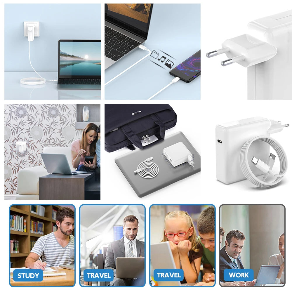 USB-C Power Adapter for MacBook Pro & Air — 30W / 61W / 96W / 118W