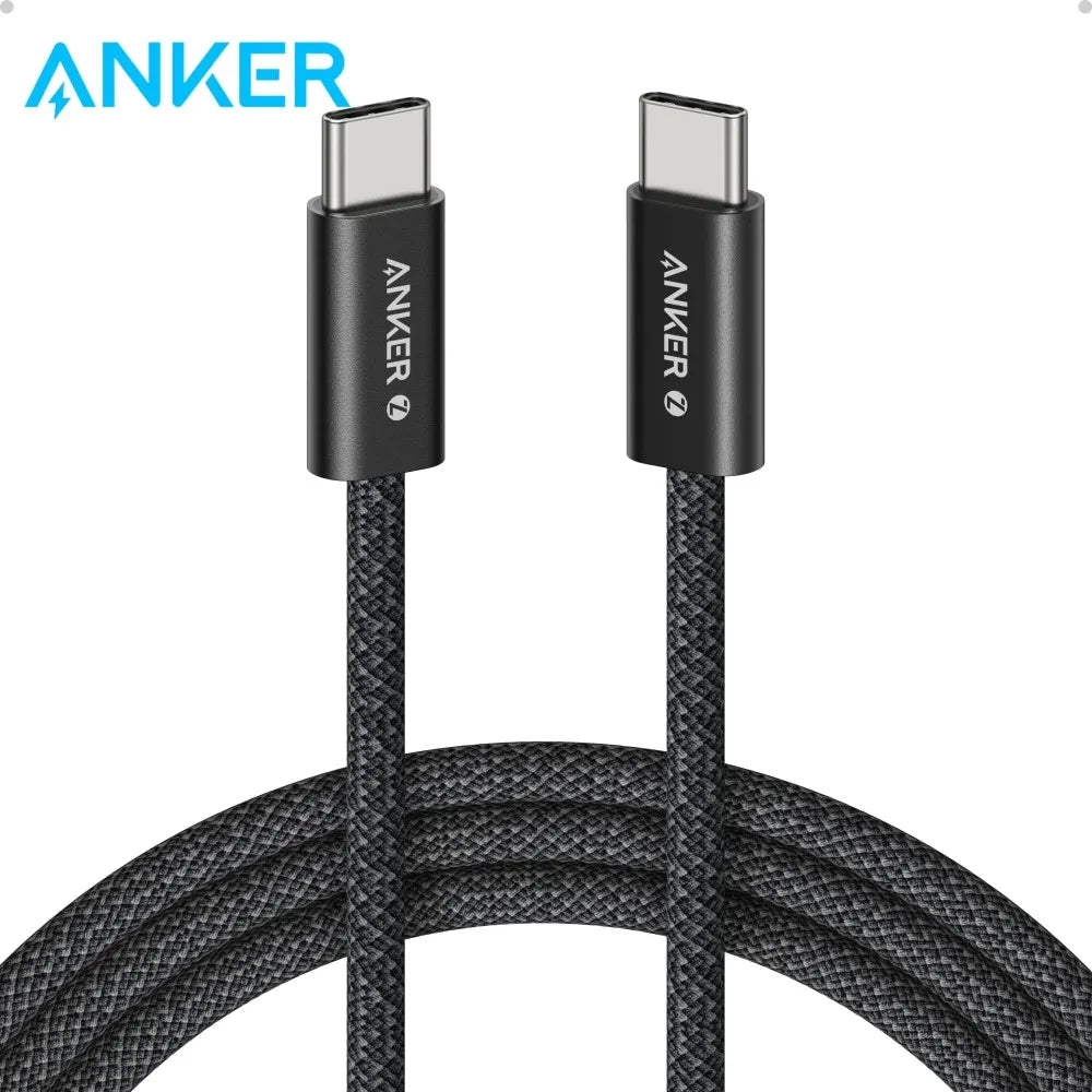 Anker Zolo USB-C to USB-C Braided Cable Dirt Resistant Fast Charging Cord Slim Connector For iPhone 16 Series MacBook
