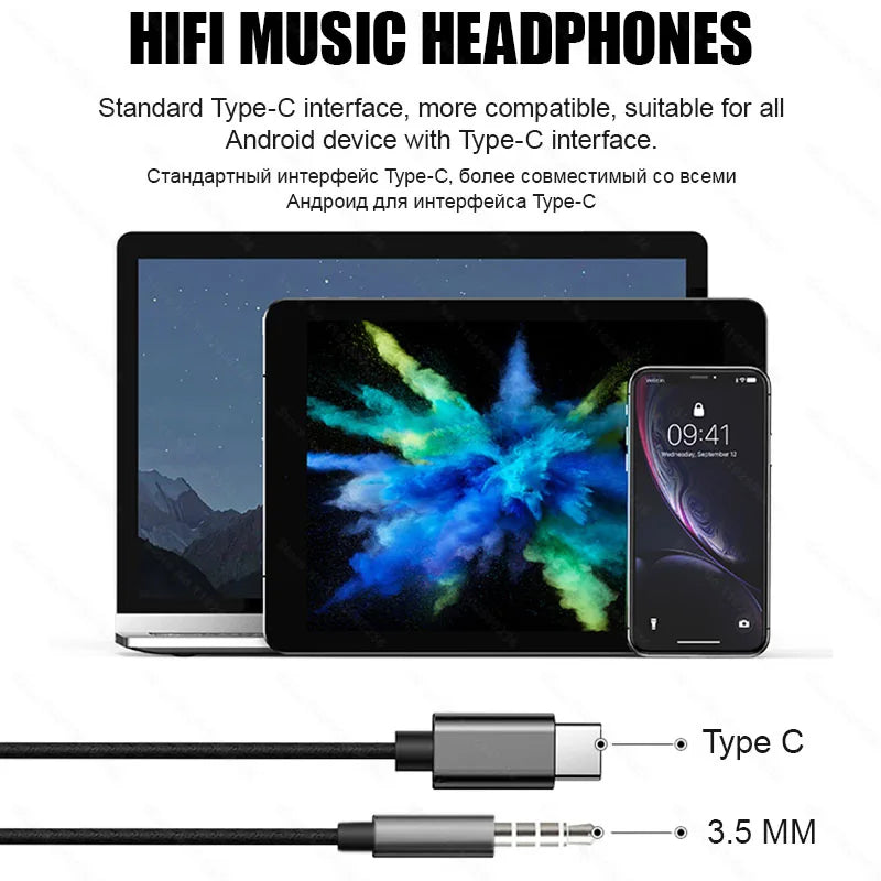 Wired Earphones for Samsung Galaxy S & A Series — 3.5mm & USB-C In-Ear Headset with Mic