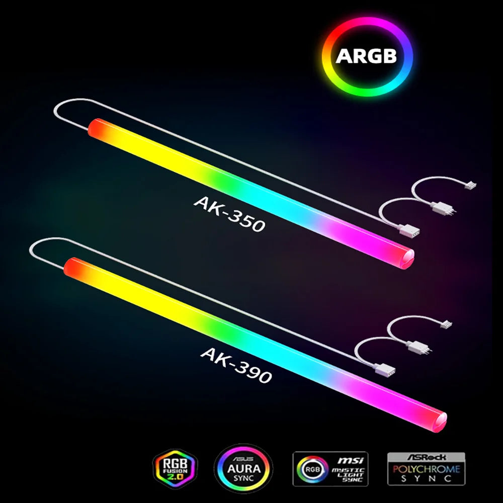 Flexible ARGB Neon Tube Light for AIO CPU Liquid Cooler (120 / 240 / 360mm)