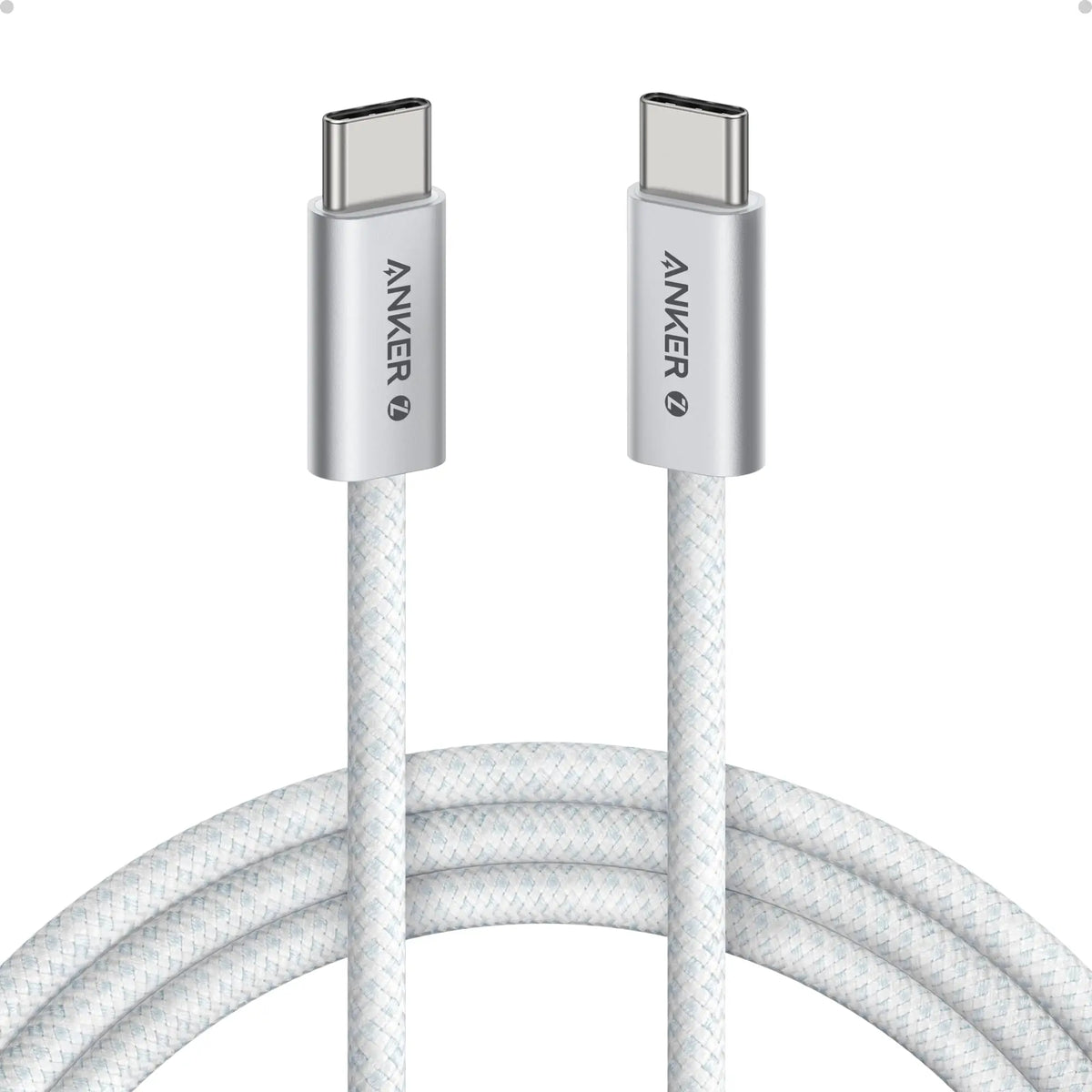 Anker Zolo USB-C to USB-C Braided Cable Dirt Resistant Fast Charging Cord Slim Connector For iPhone 16 Series MacBook