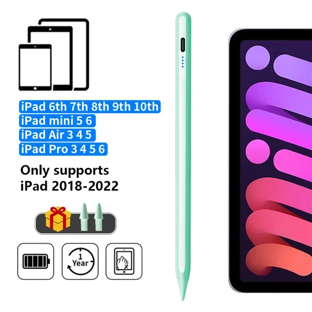 قلم لمس لآيباد برفض راحة اليد وشحن مغناطيسي — Apple Pencil بديل