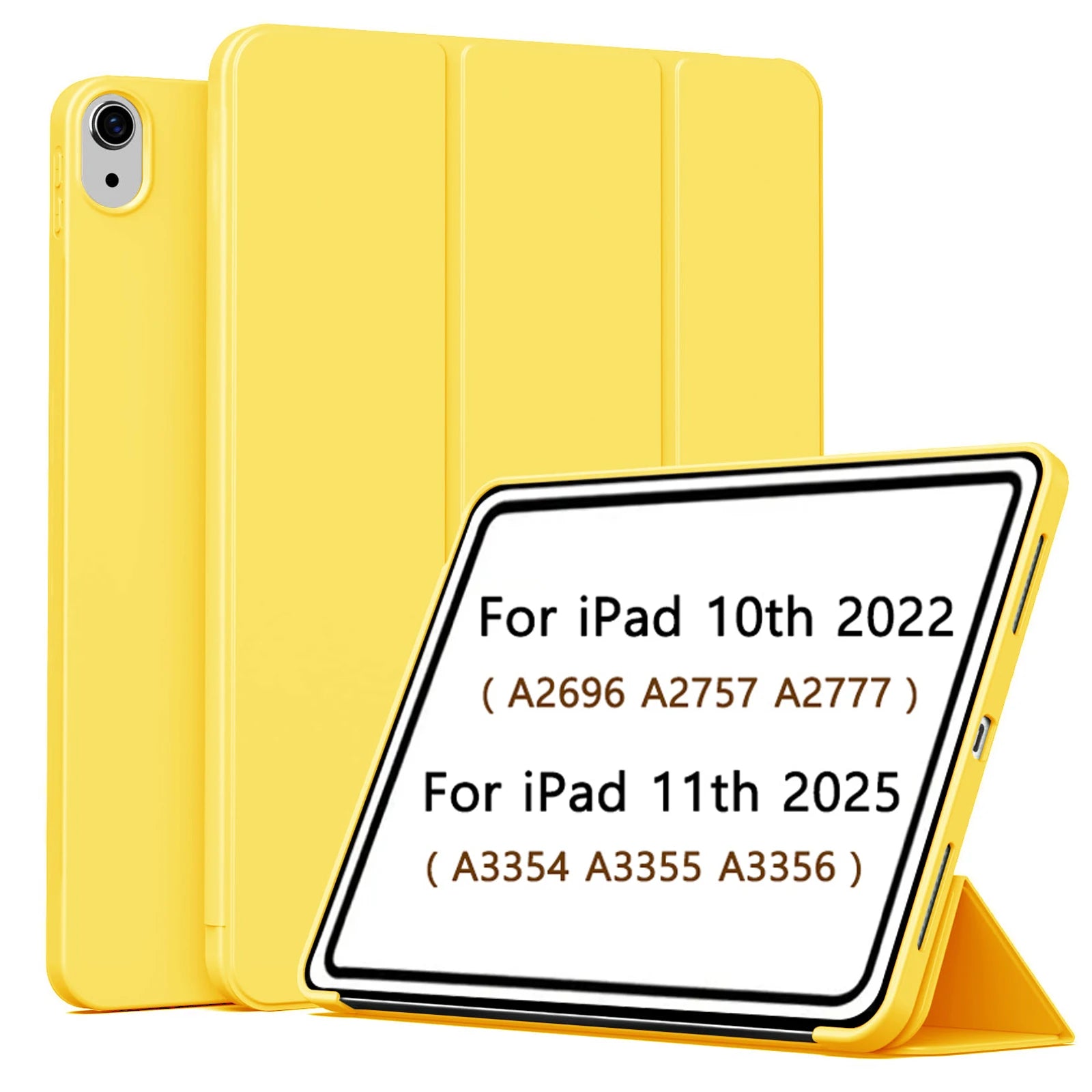 Magnetic Trifold Case for iPad A16 11th Gen 2025 & iPad 10th Gen 2022 — Slim Stand Cover