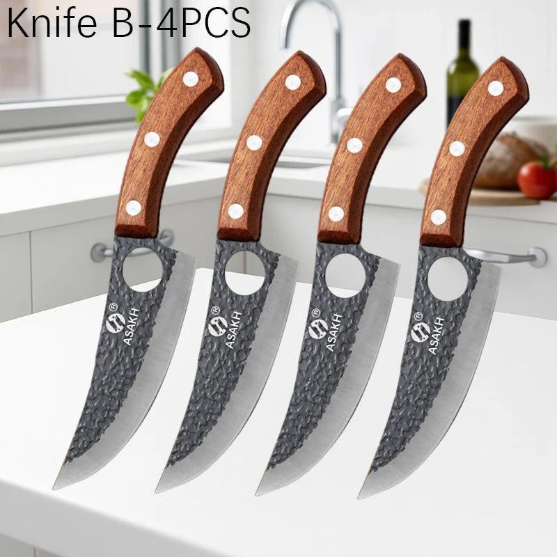 Professional Hand-Forged Boning Knife — High Carbon Steel Fillet Knife for Meat & Fish