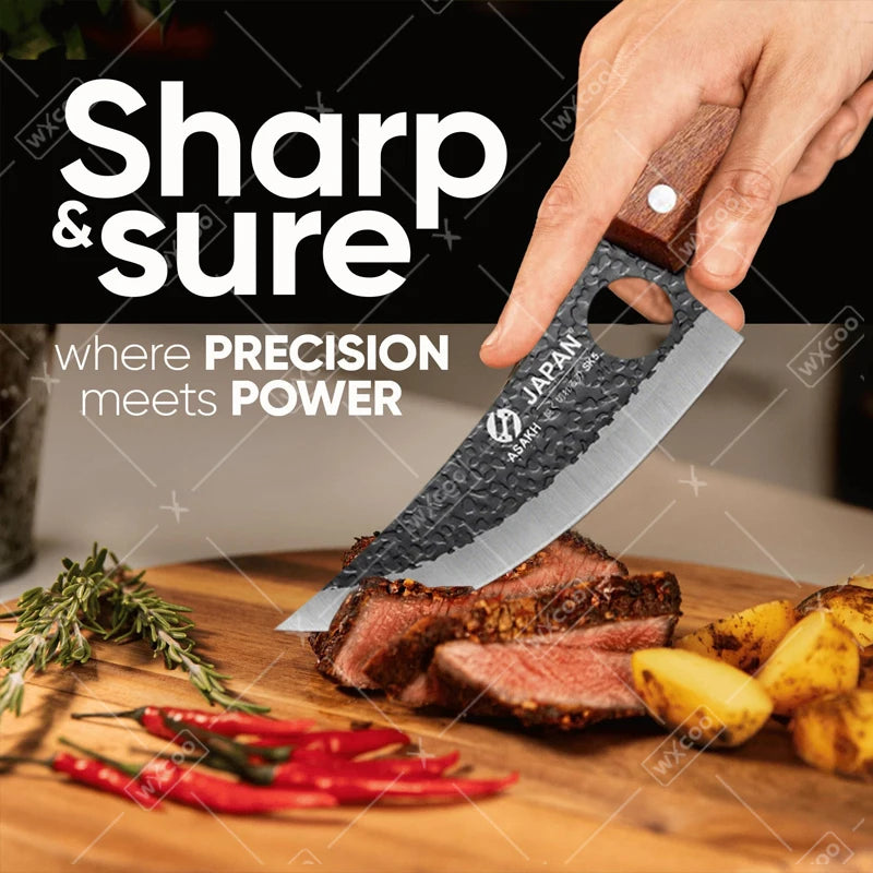 Professional Hand-Forged Boning Knife — High Carbon Steel Fillet Knife for Meat & Fish