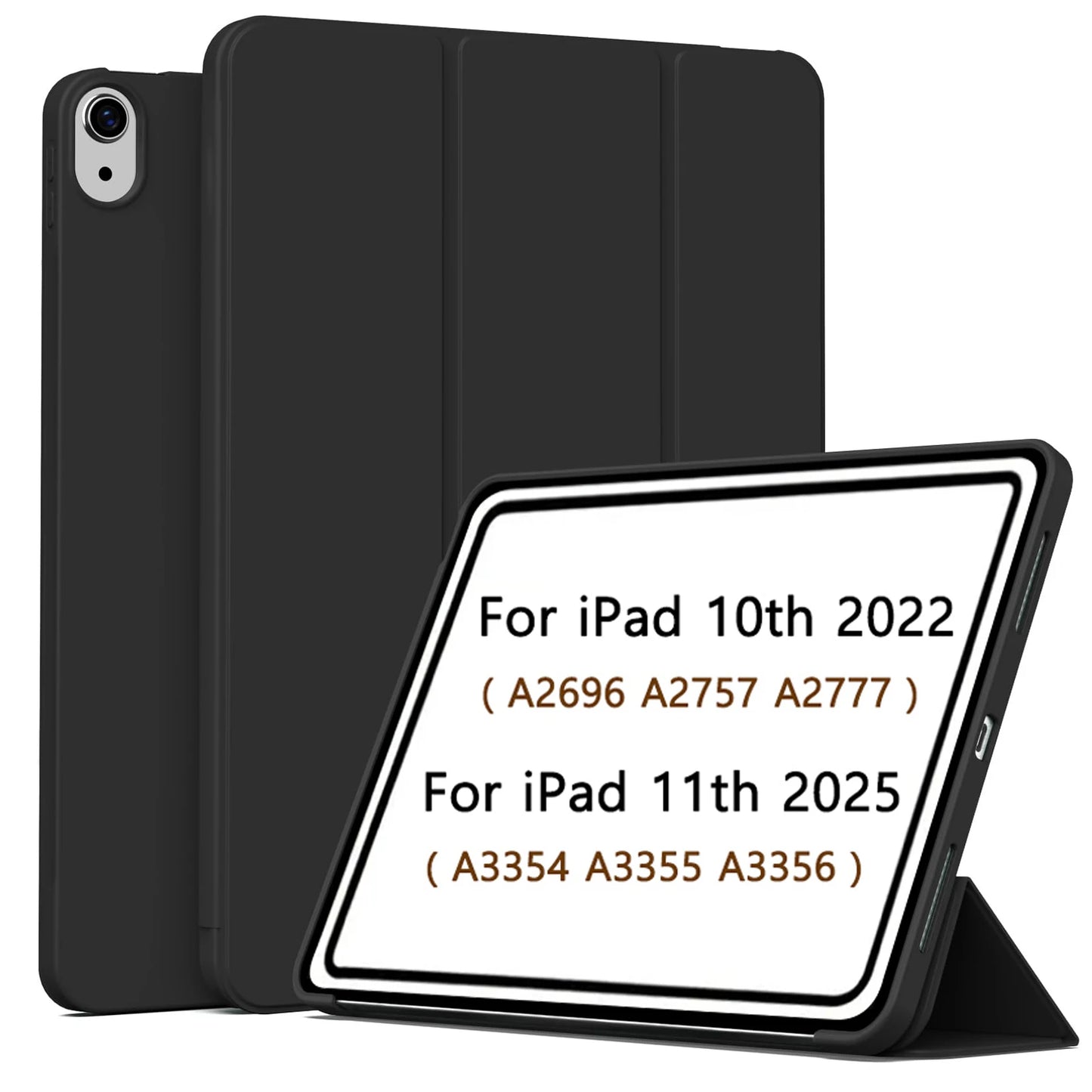 Magnetic Trifold Case for iPad A16 11th Gen 2025 & iPad 10th Gen 2022 — Slim Stand Cover