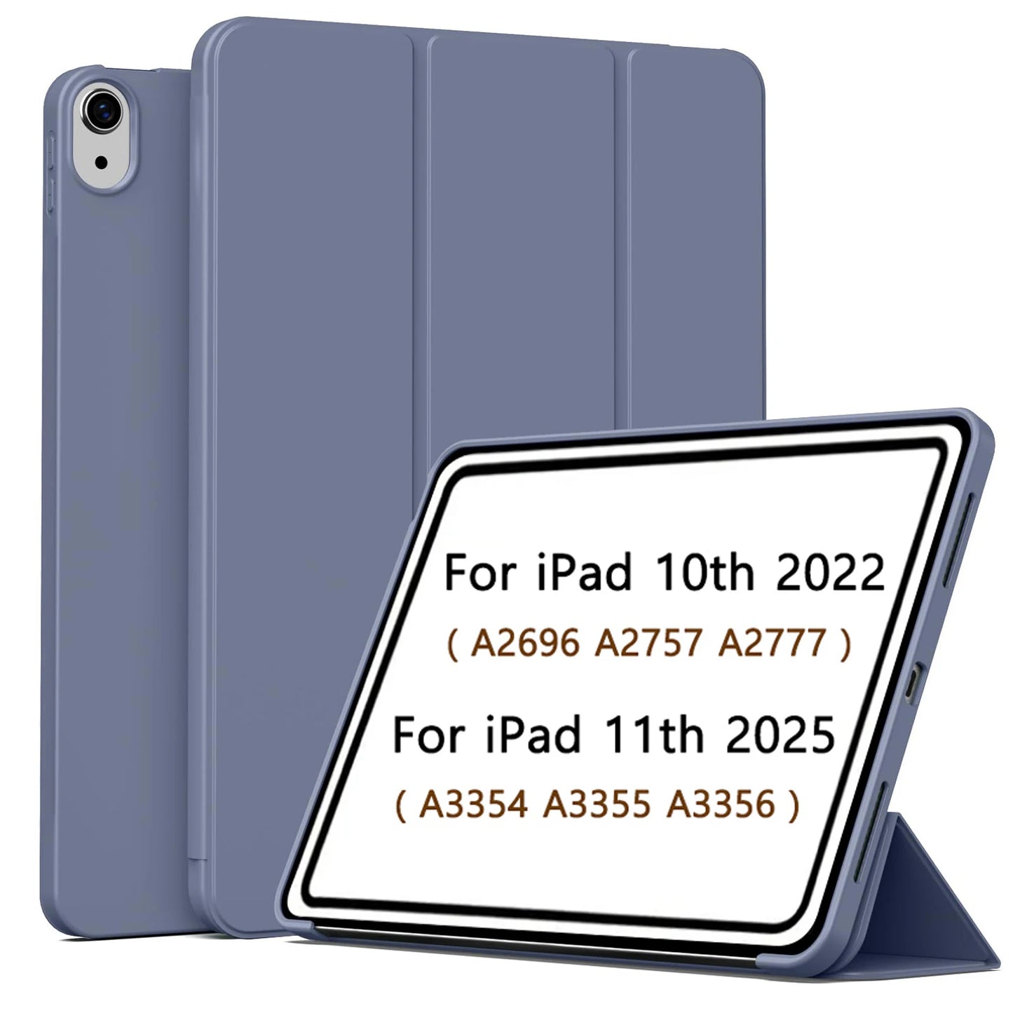 Magnetic Trifold Case for iPad A16 11th Gen 2025 & iPad 10th Gen 2022 — Slim Stand Cover