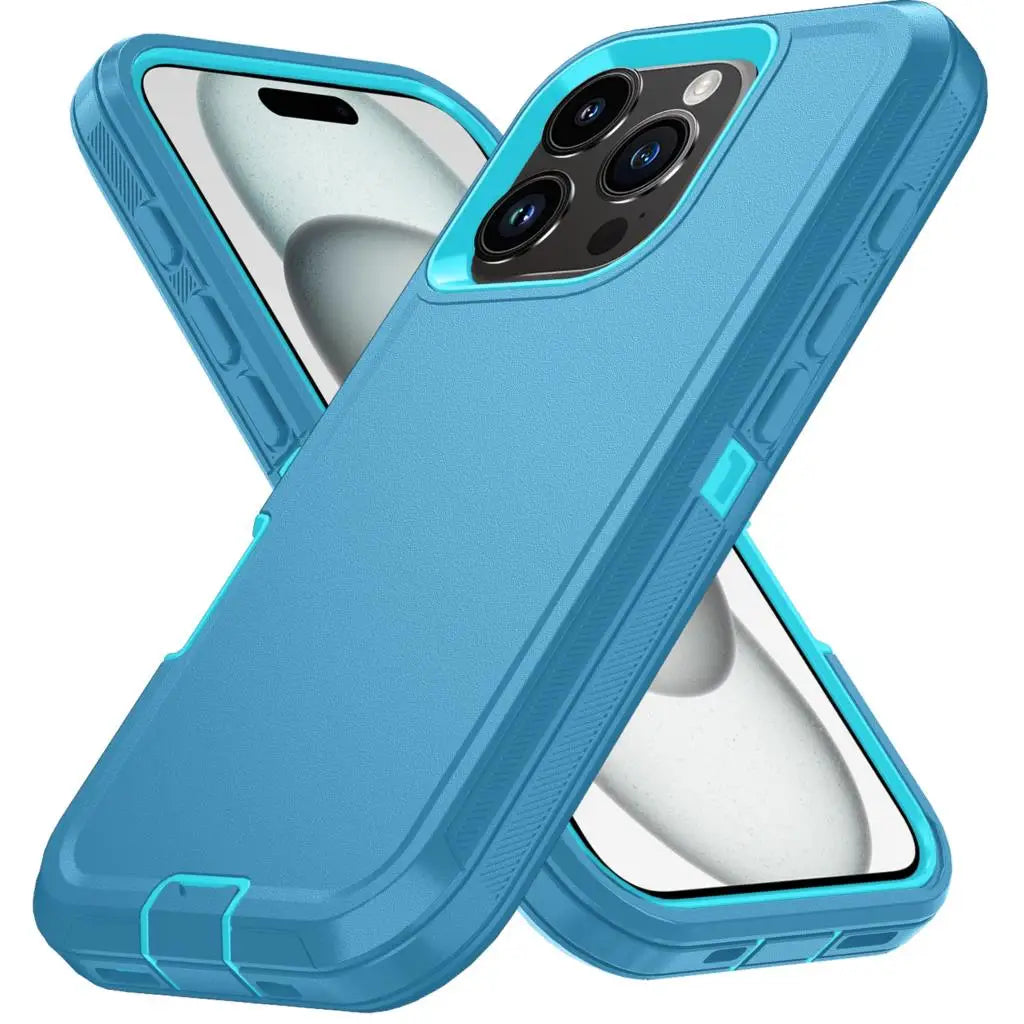 Armor Shockproof Defender Case for iPhone 7–16 Series & SE — Hard PC+TPU Military Protection