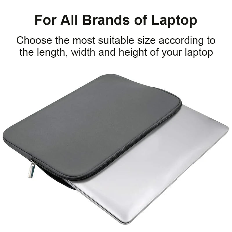 Laptop Bag for MacBook, Xiaomi, Dell, Lenovo — 13" to 15.6" Cotton Sleeve