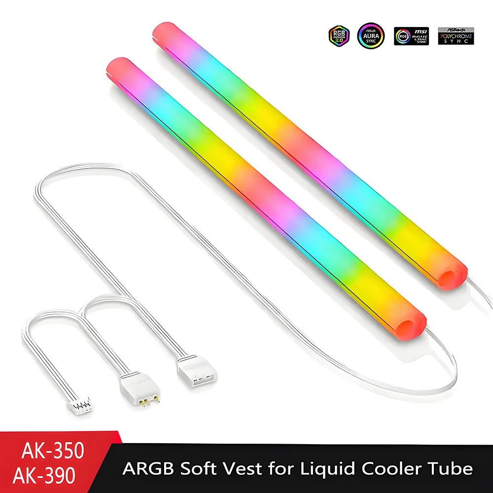 Flexible ARGB Neon Tube Light for AIO CPU Liquid Cooler (120 / 240 / 360mm)