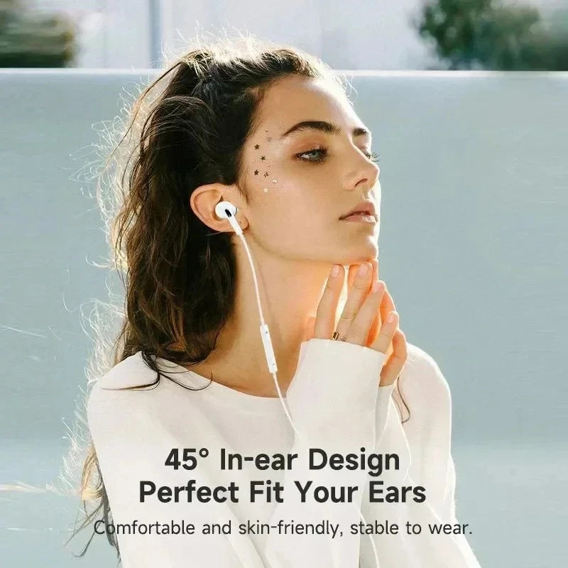 Wired Earbuds Headset — USB-C & 3.5mm Universal In-Ear with Microphone for Android & iPhone
