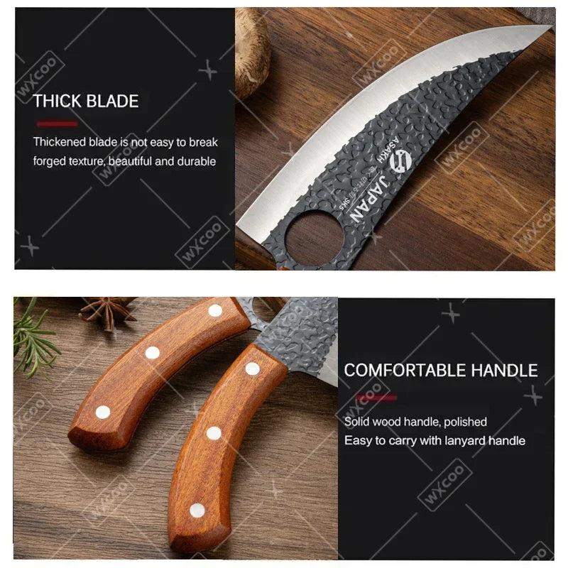 Professional Hand-Forged Boning Knife — High Carbon Steel Fillet Knife for Meat & Fish