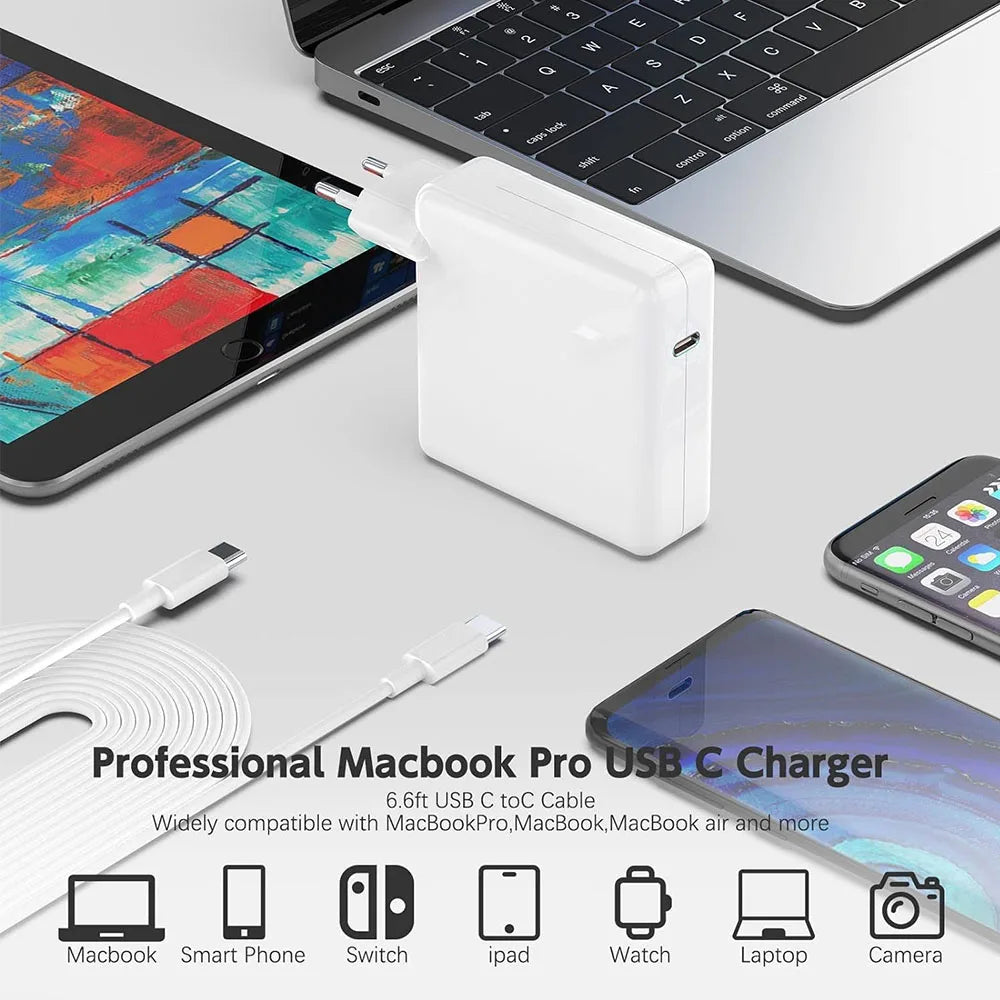 USB-C Power Adapter for MacBook Pro & Air — 30W / 61W / 96W / 118W
