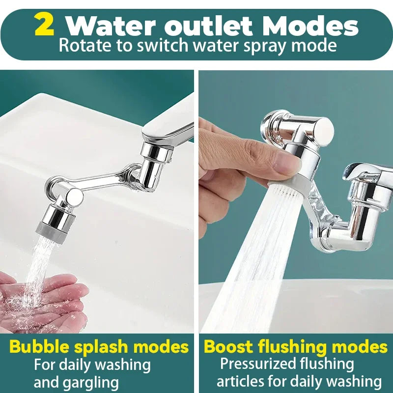 1080° Rotating Faucet Extender — Universal Splash-Proof Kitchen & Bathroom Tap Aerator