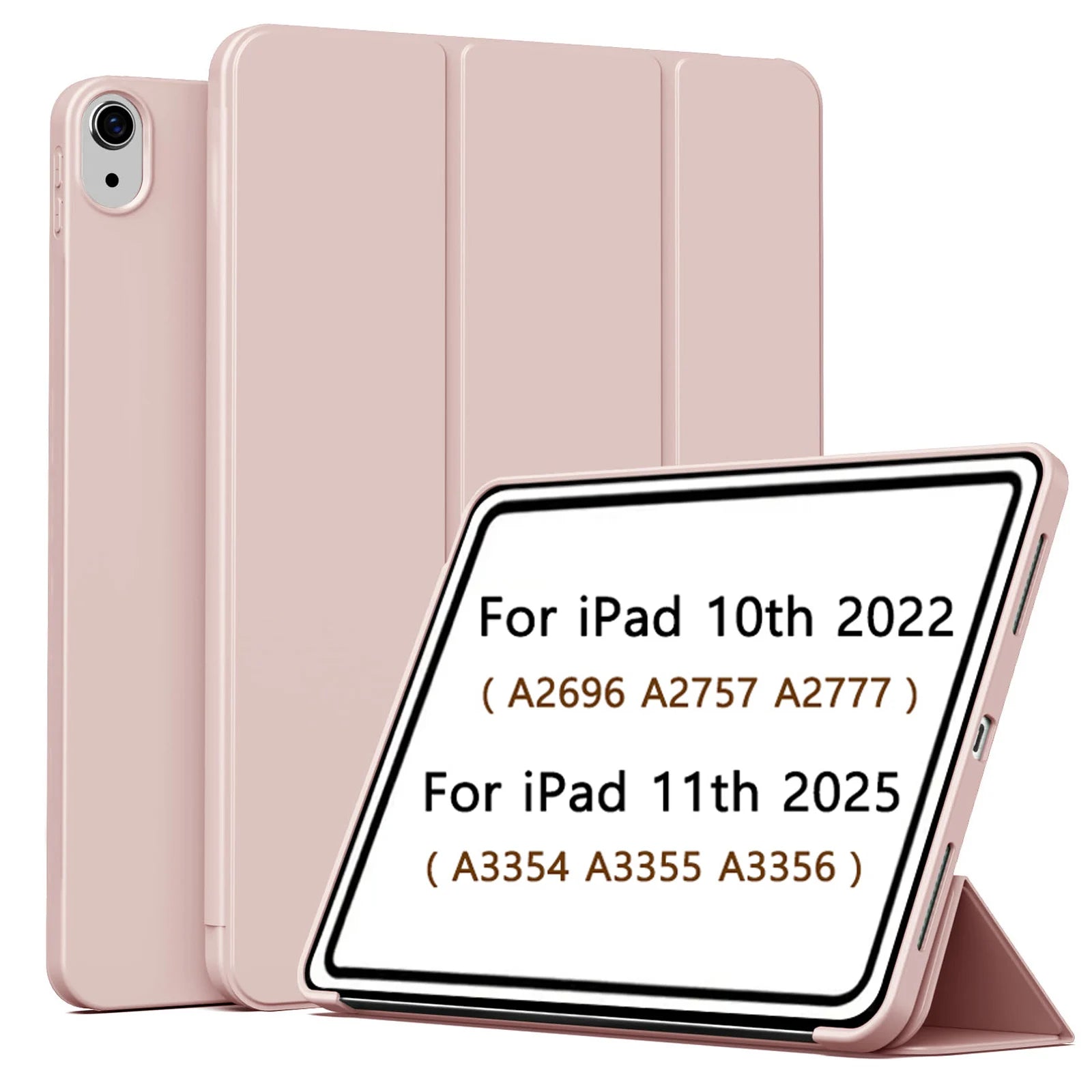 Magnetic Trifold Case for iPad A16 11th Gen 2025 & iPad 10th Gen 2022 — Slim Stand Cover